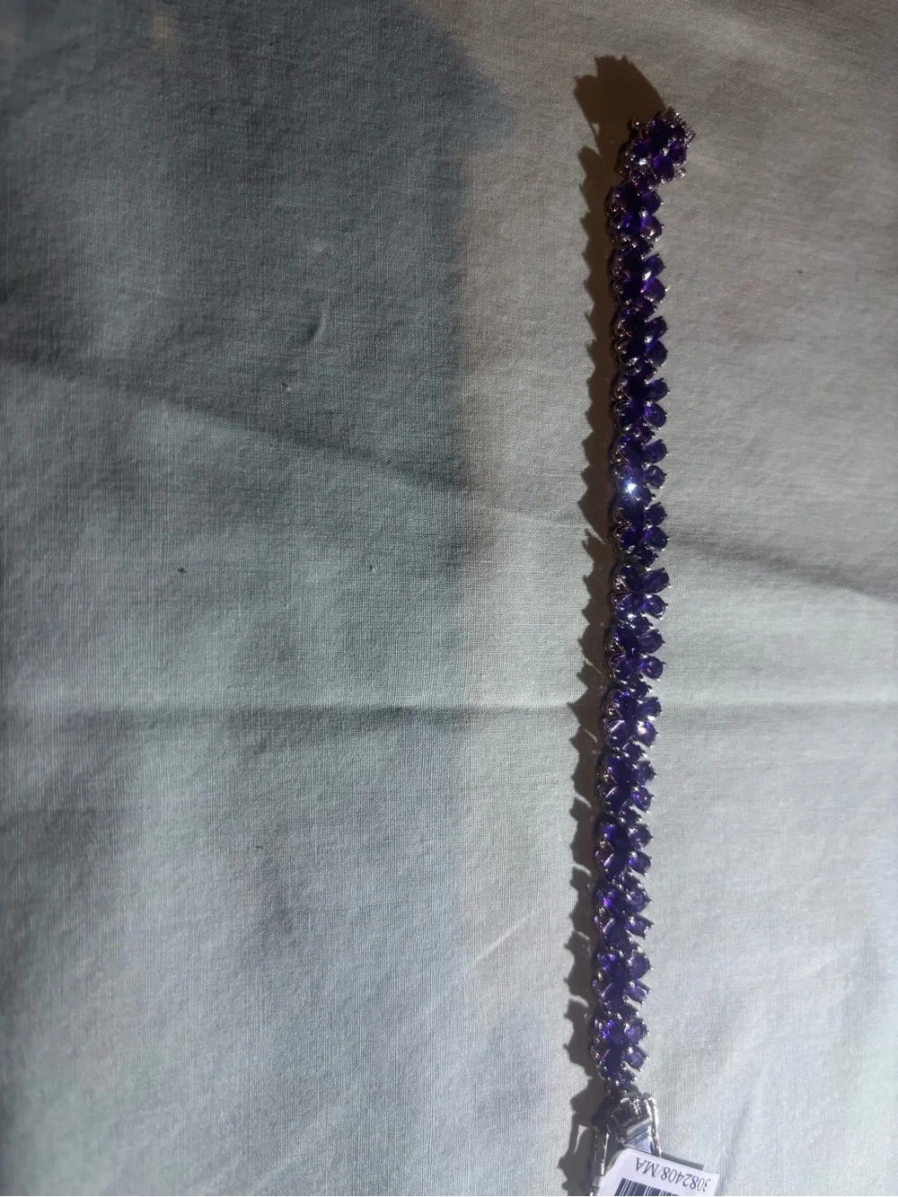 Purple Crystal Tennis Bracelet - Elegant Women's Jewelry